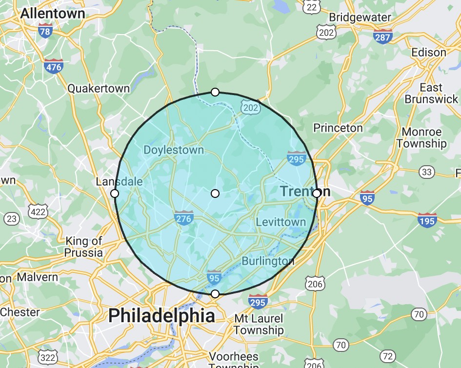 Map of space VNN Auto Detailing covers for mobile vehicle detailing